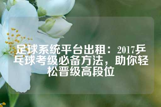 足球系统平台出租：2017乒乓球考级必备方法，助你轻松晋级高段位